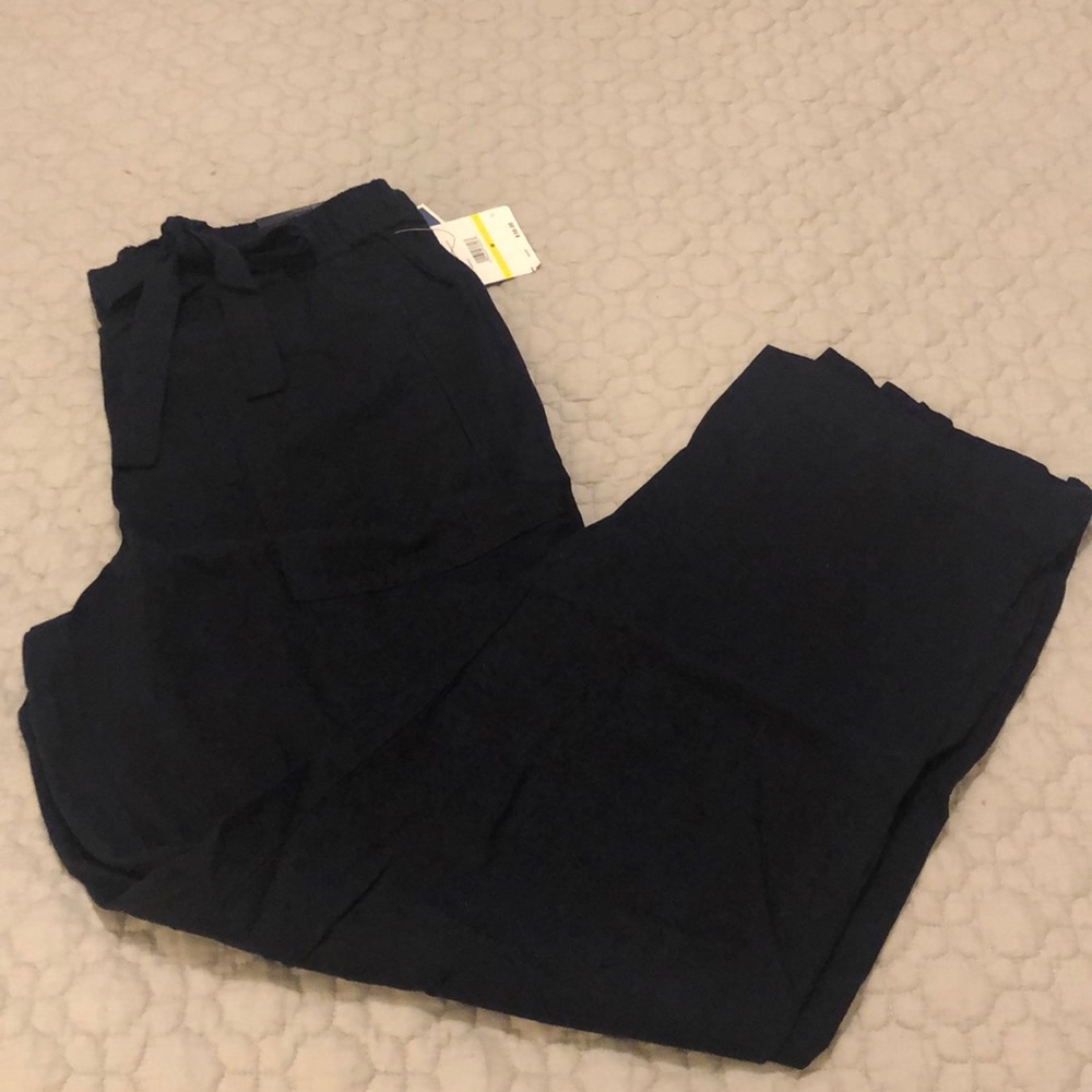 Navy linen pants